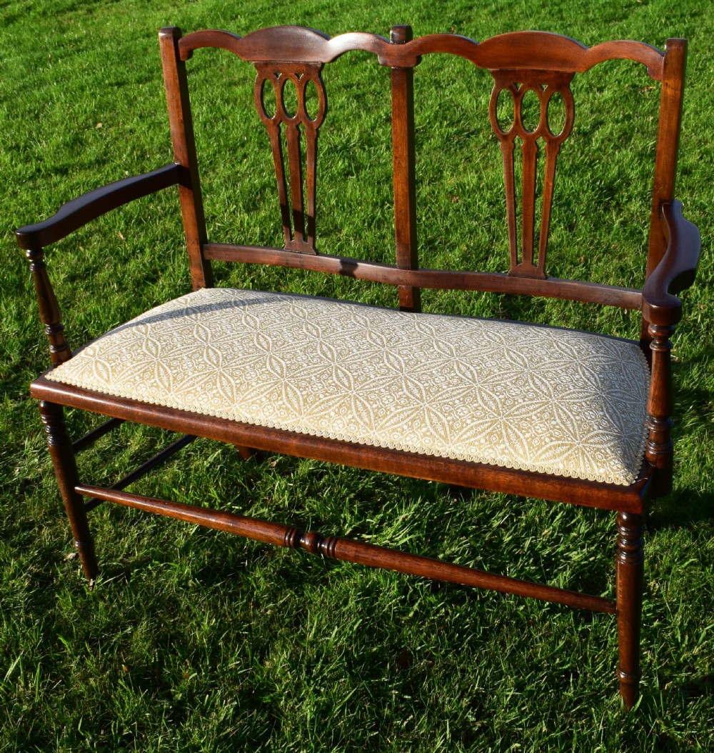 Antique Edwardian 2 Seater Couch View XVII