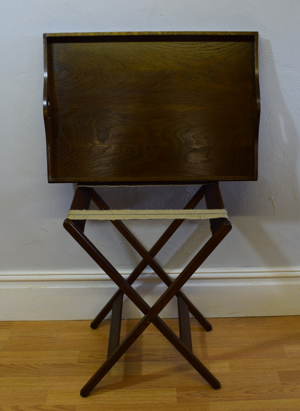 Antique Butlers Tray on Stand View V