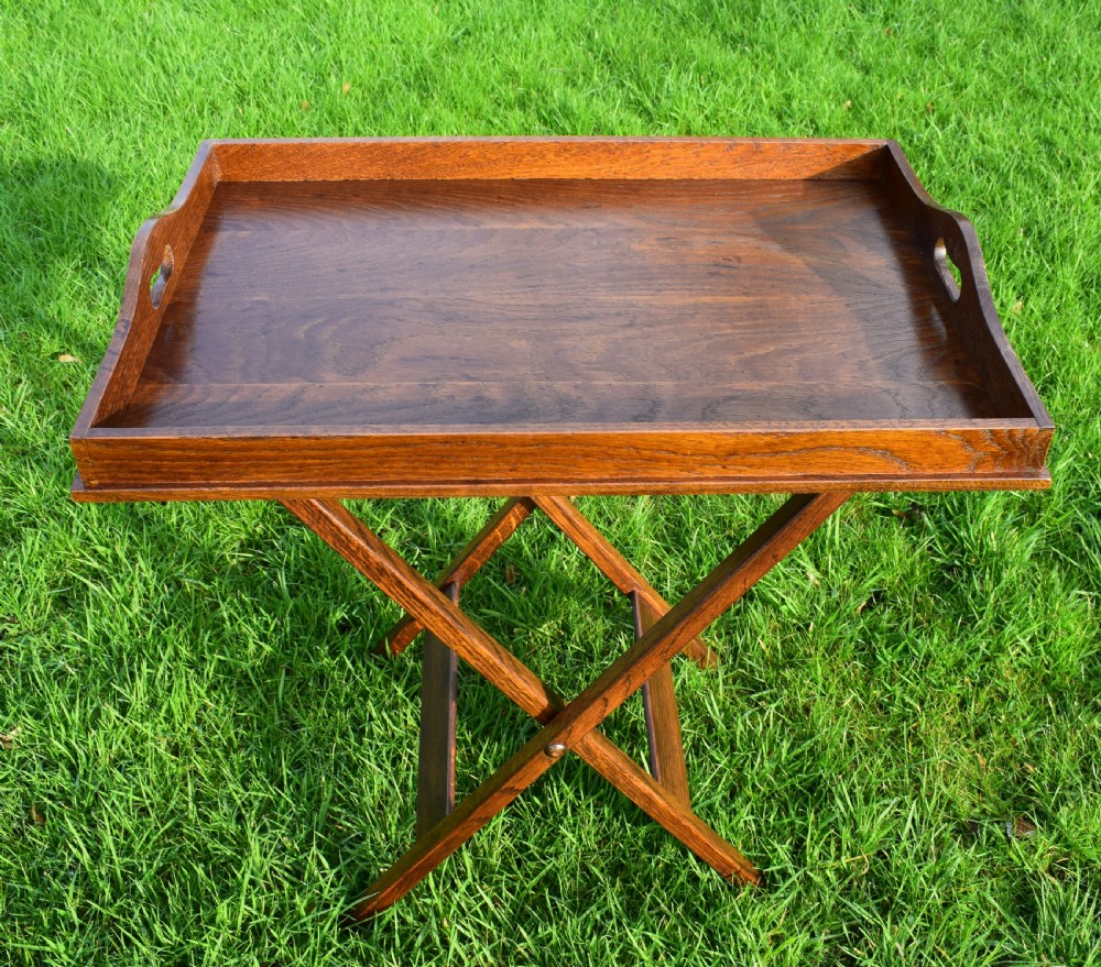 Antique Butlers Tray on Stand View IX
