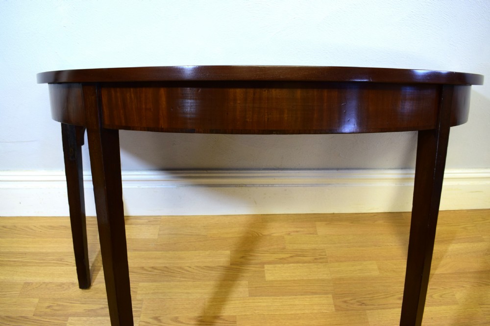 Georgian Demi Lune Table View IV