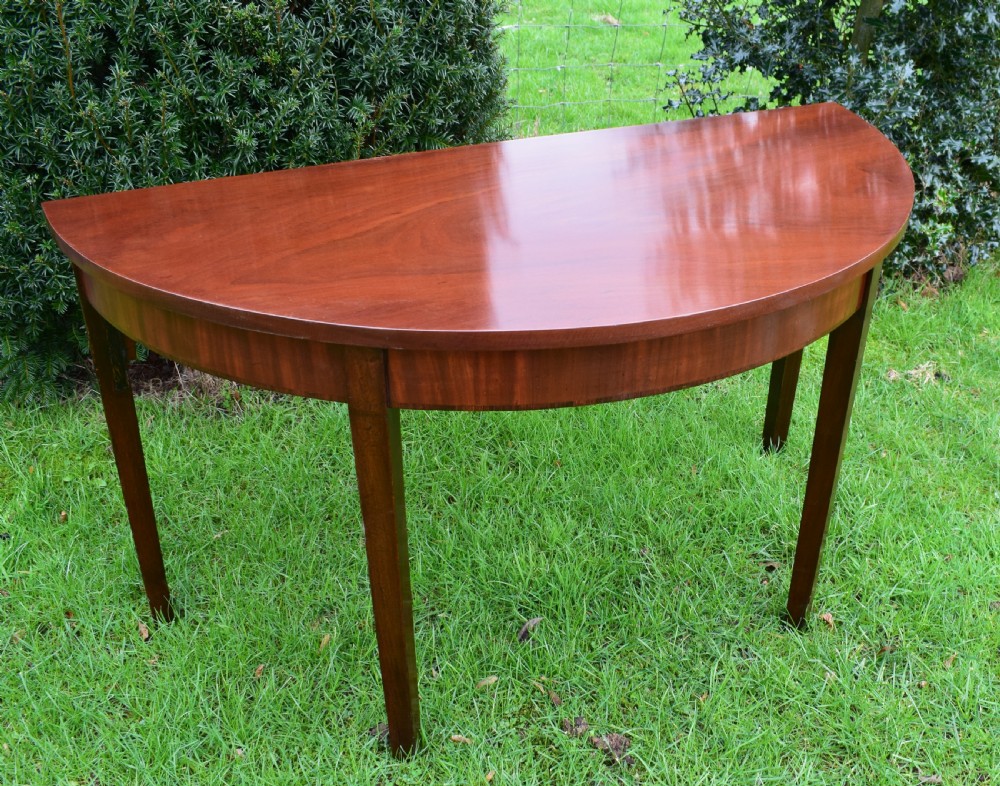 Georgian Demi Lune Table View XI
