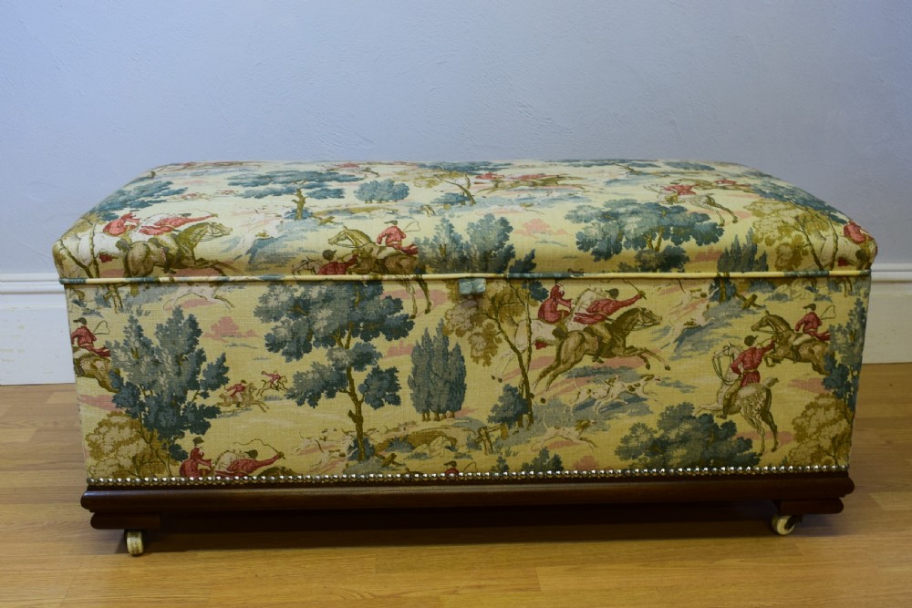 Antique Upholstered Ottoman View II