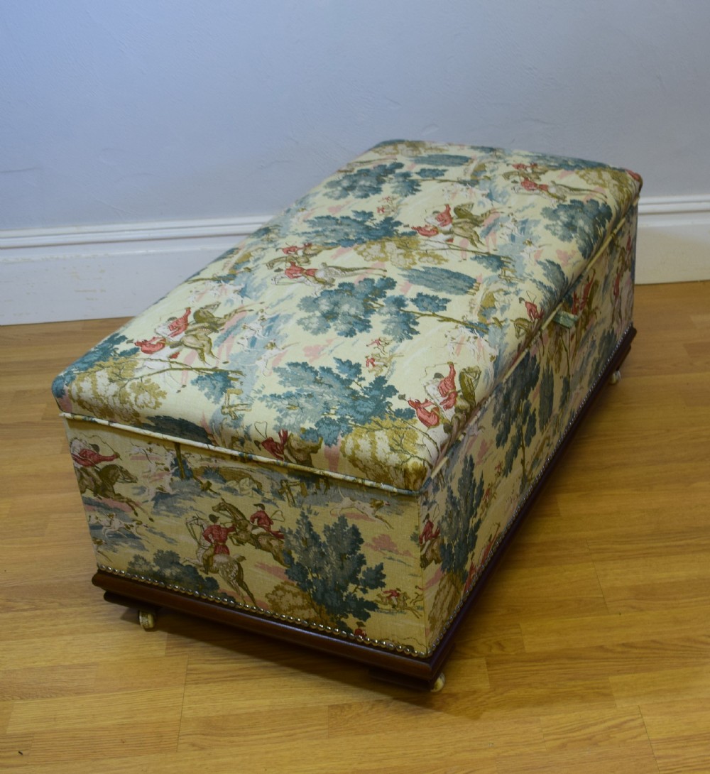 Antique Upholstered Ottoman View III