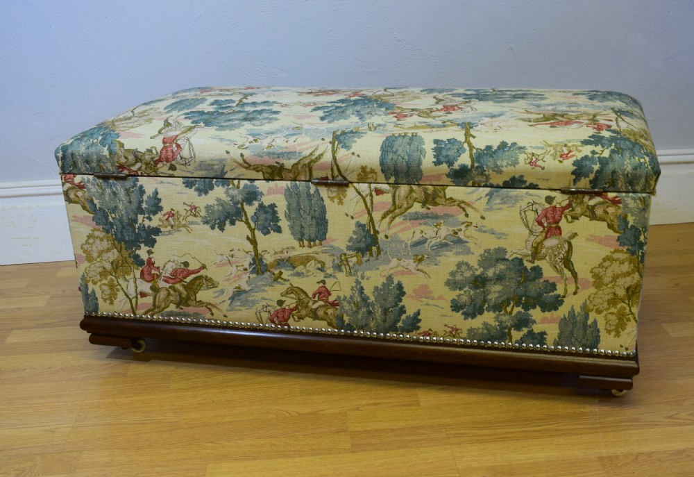 Antique Upholstered Ottoman View V