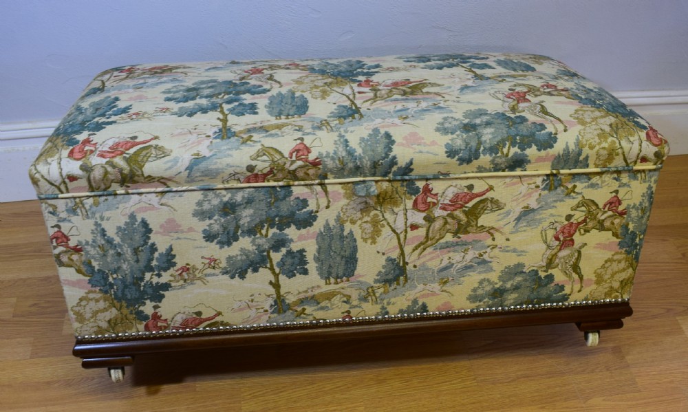 Antique Upholstered Ottoman View XI
