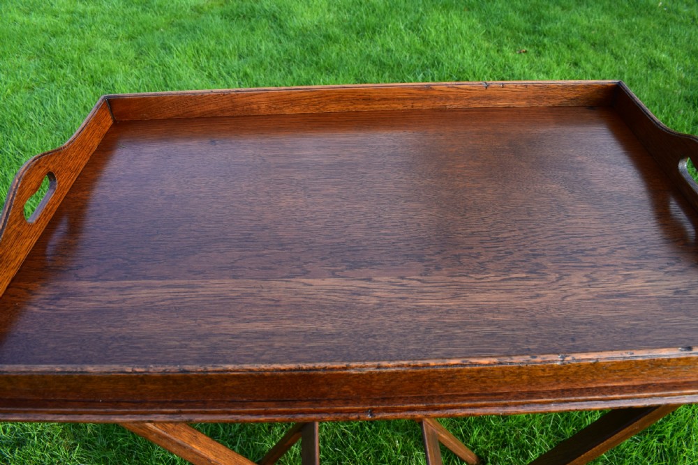 Late Victorian Butlers Tray on Stand View XI