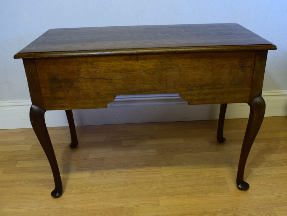 Antique Oak Side Table View IX