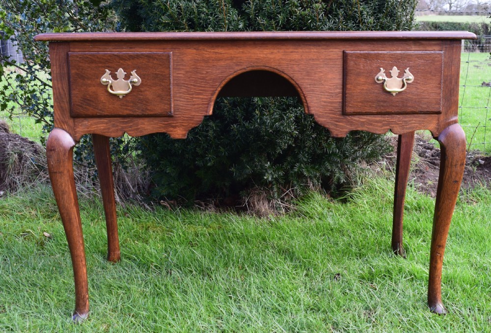 Antique Oak Side Table View XII