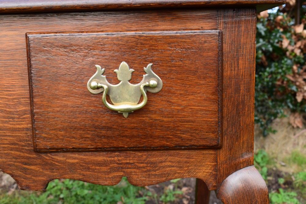 Antique Oak Side Table View XIII