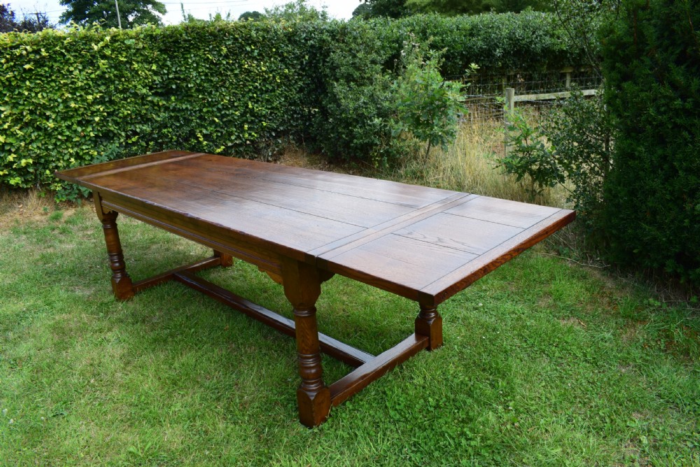Oak Refectory Table View X