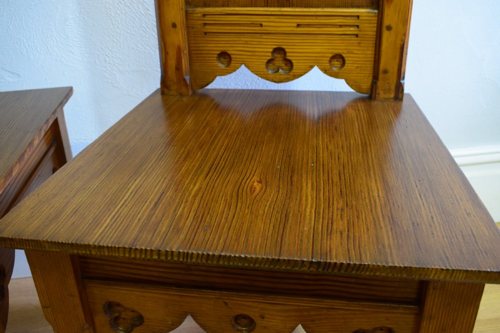  Victorian Pair of Gothic Hall Chairs View IV