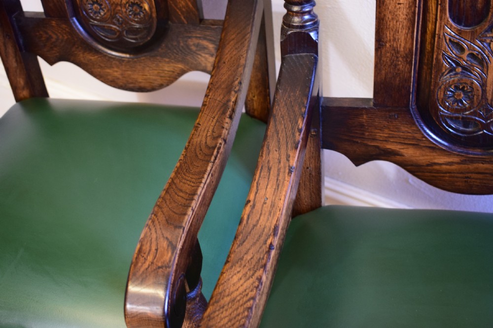 Pair of Oak Arm Chairs View IV