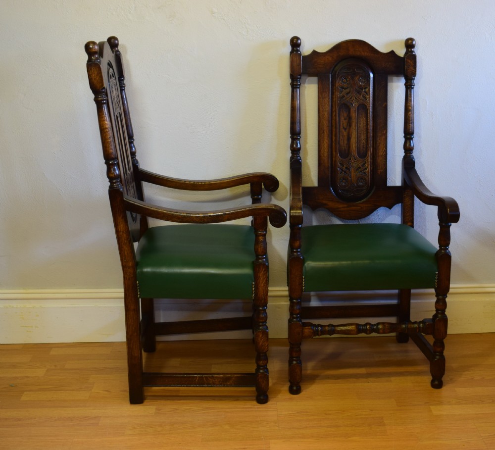 Pair of Oak Arm Chairs View XII