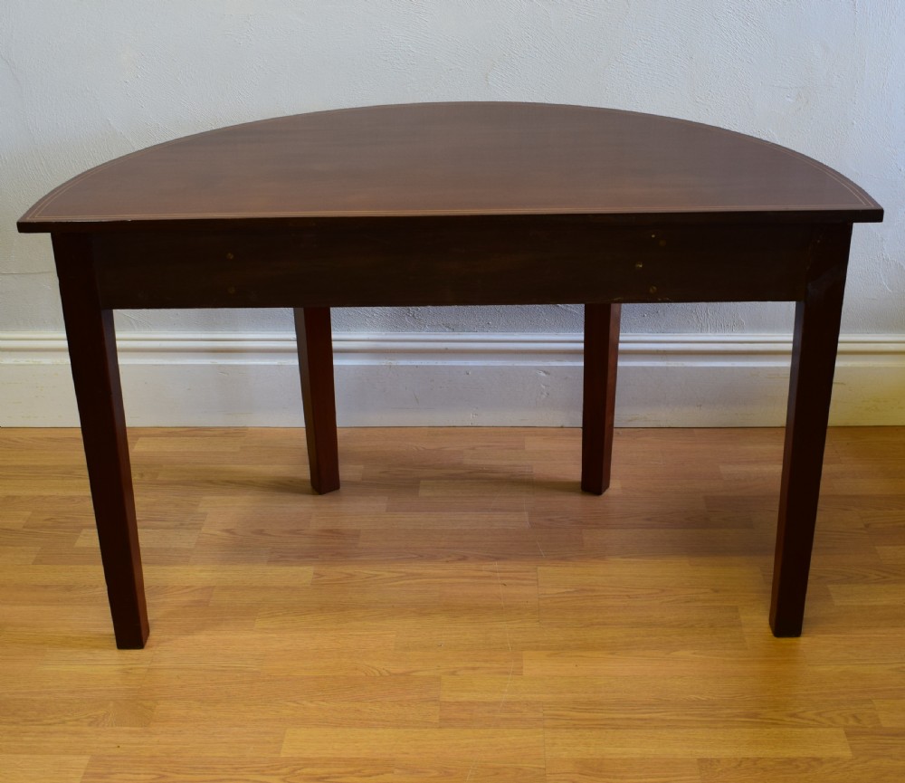 Antique English Georgian Period Demi-Lune Table (Circa 1800) View V