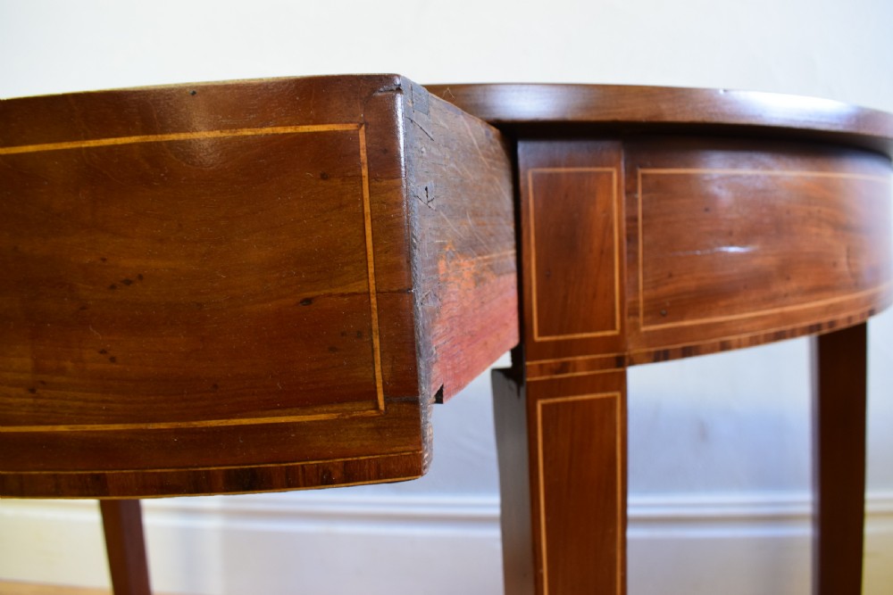 Antique English Georgian Period Demi-Lune Table (Circa 1800) View XI