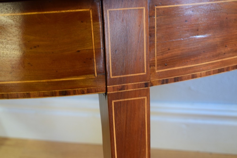 Antique English Georgian Period Demi-Lune Table (Circa 1800) View XIII