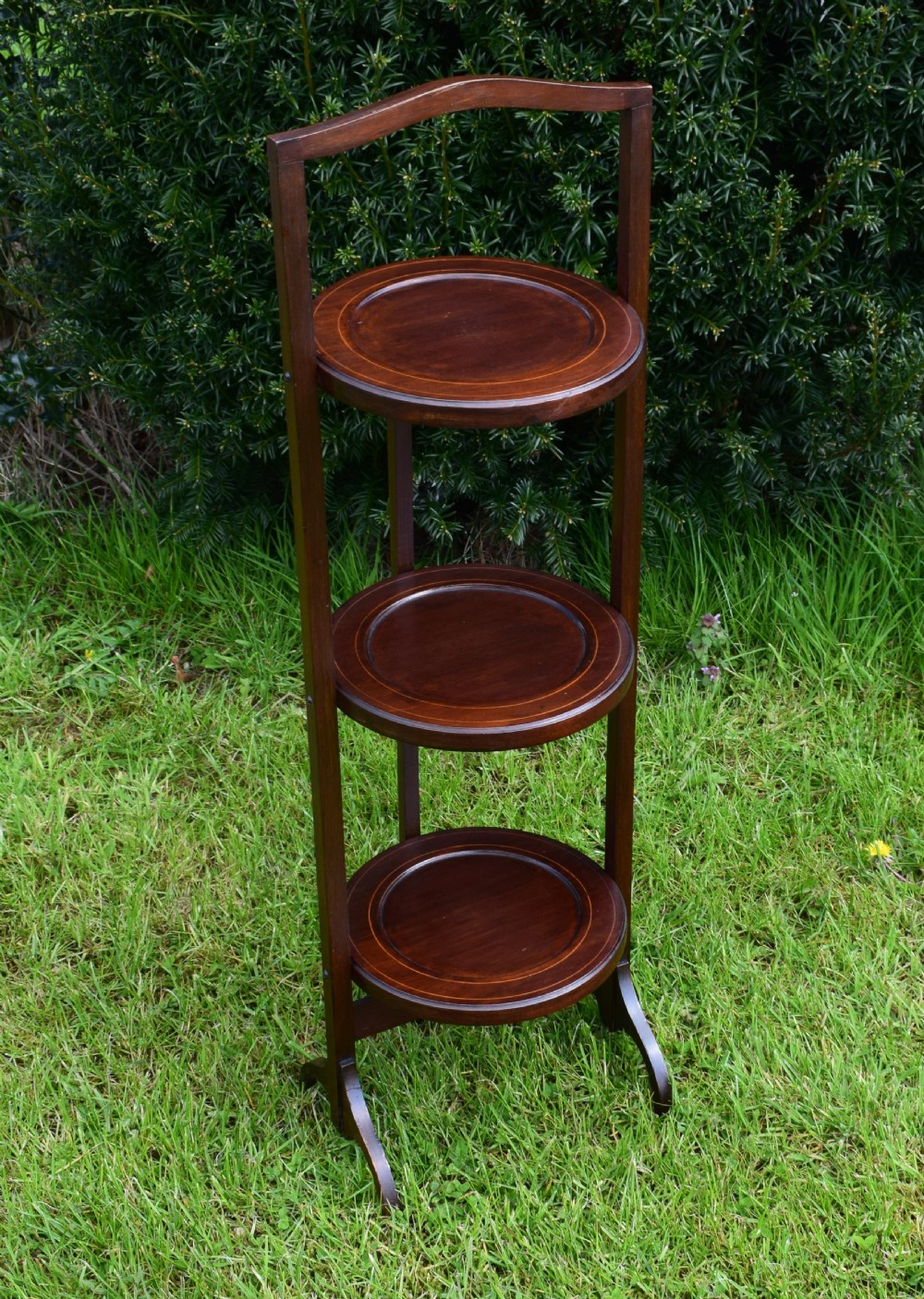  Mahogany  Inlaid Cake Stand View III