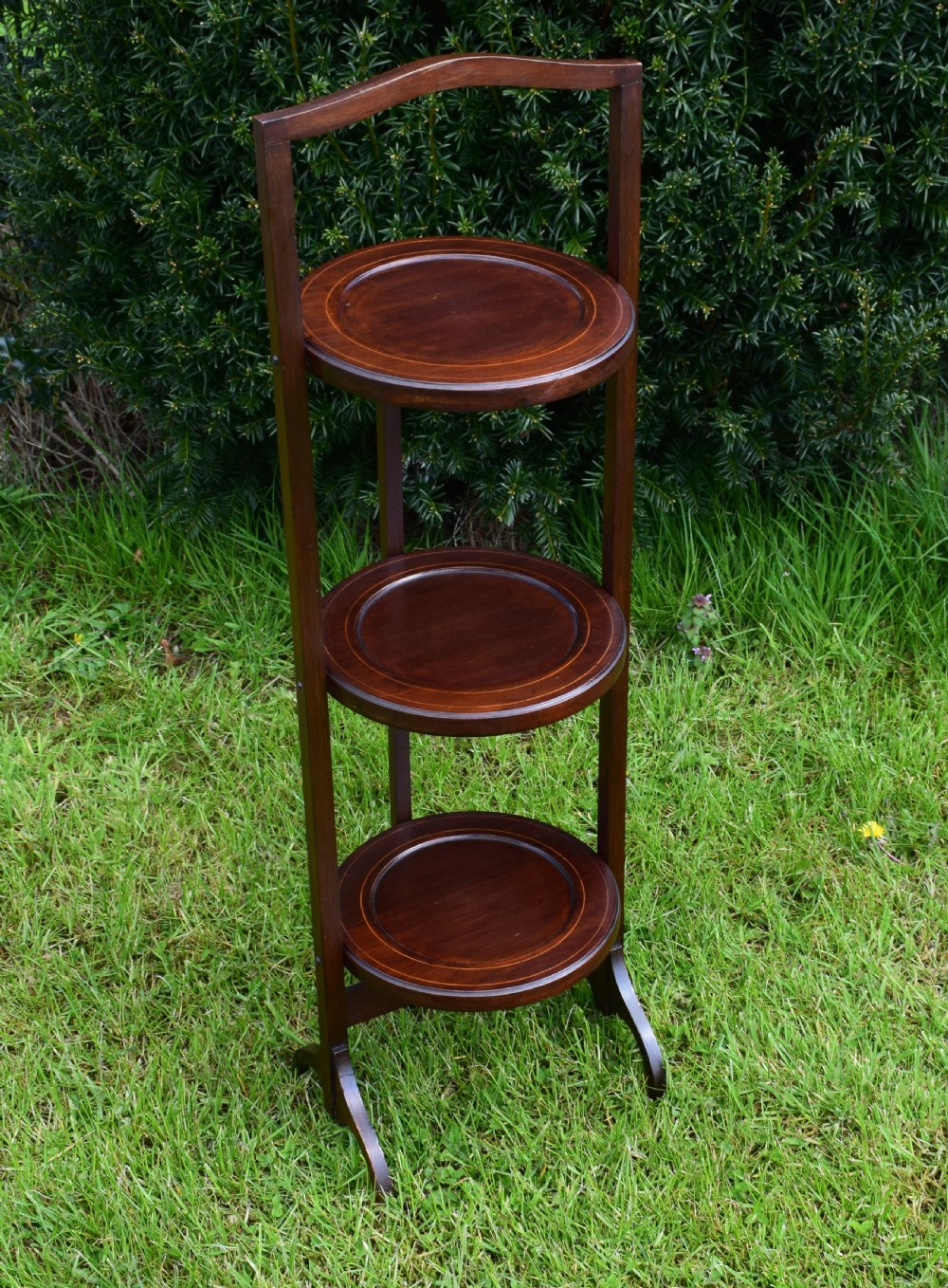  Mahogany  Inlaid Cake Stand View IV