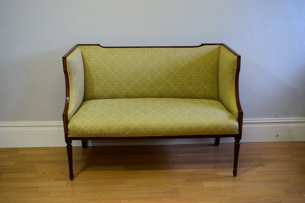 Antique Edwardian Inlaid Sofa View II