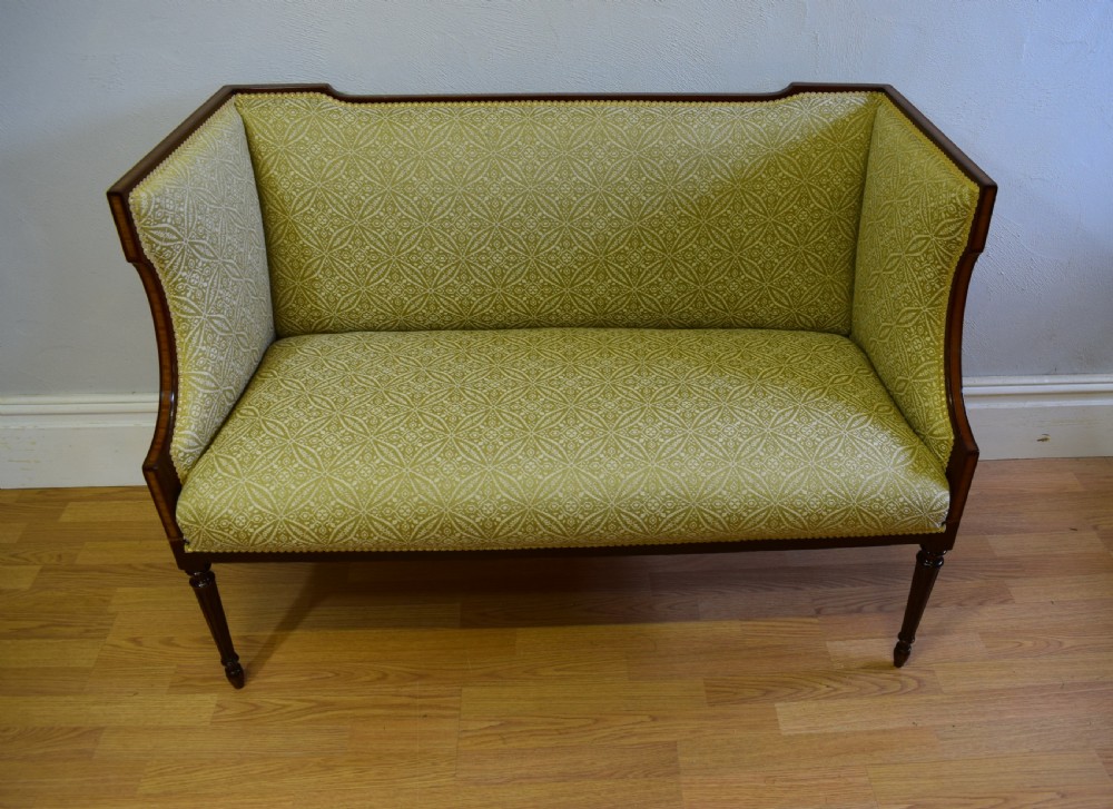 Antique Edwardian Inlaid Sofa View III