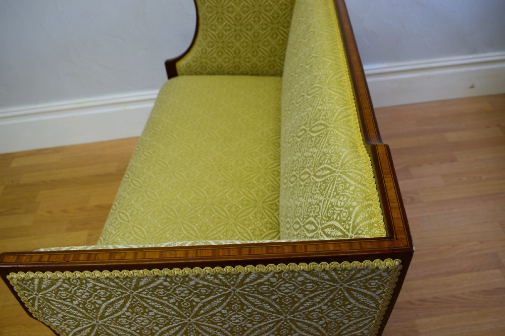 Antique Edwardian Inlaid Sofa View X