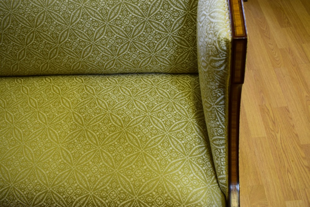 Antique Edwardian Inlaid Sofa View XII