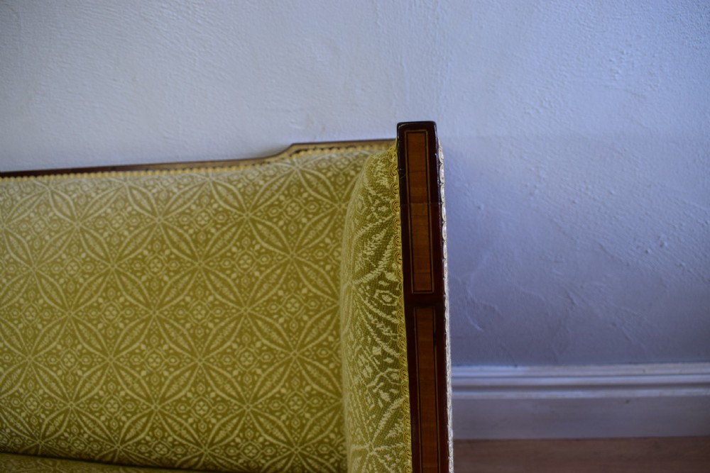 Antique Edwardian Inlaid Sofa View XVII
