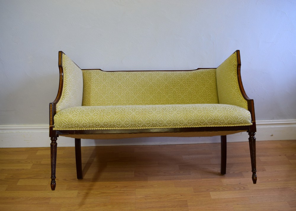 Antique Edwardian Inlaid Sofa View XVIII