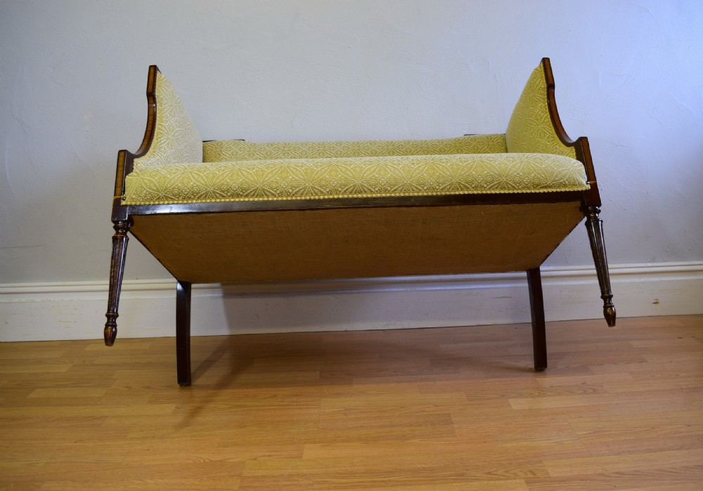 Antique Edwardian Inlaid Sofa View XIX