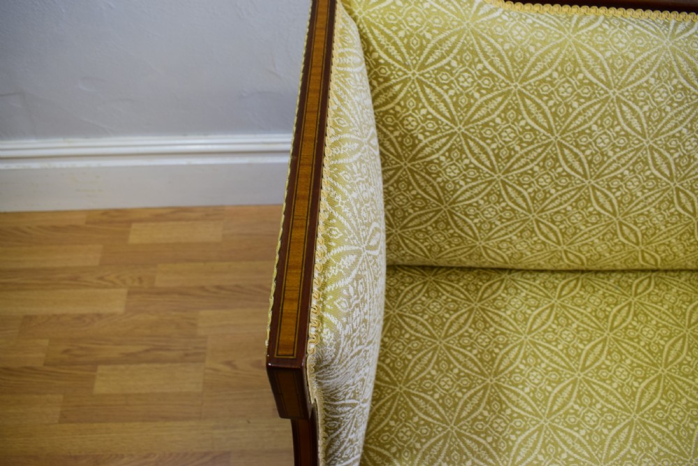 Antique Edwardian Inlaid Sofa View XX