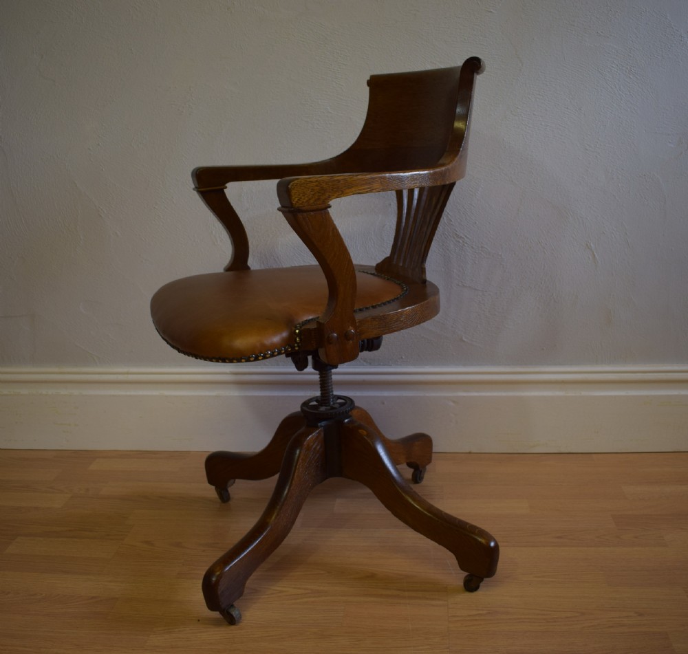 Antique Victorian Office Chair View VII