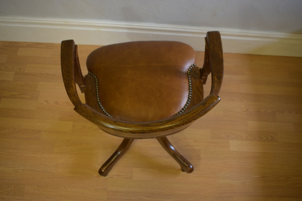Antique Victorian Office Chair View XII