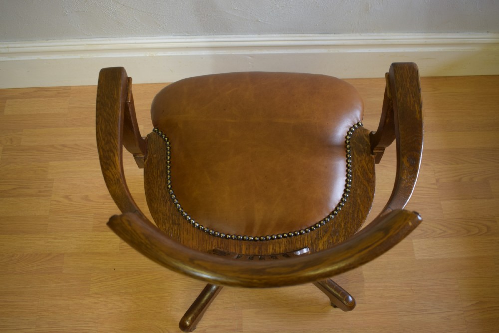 Antique Victorian Office Chair View XIII