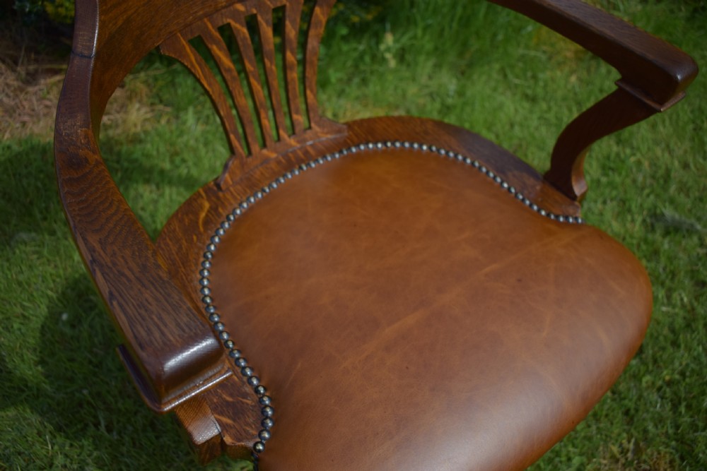 Antique Victorian Office Chair View XVI