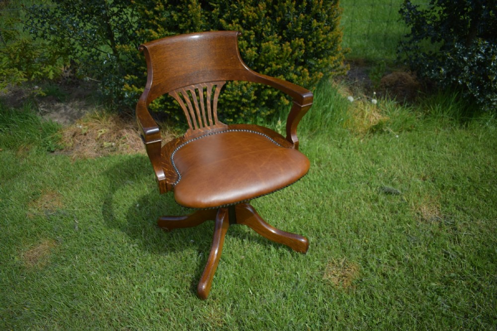 Antique Victorian Office Chair View XVII