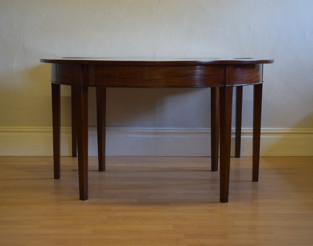 Antique Pair of Georgian Period Demi-Lune Tables (Circa 1800) View III