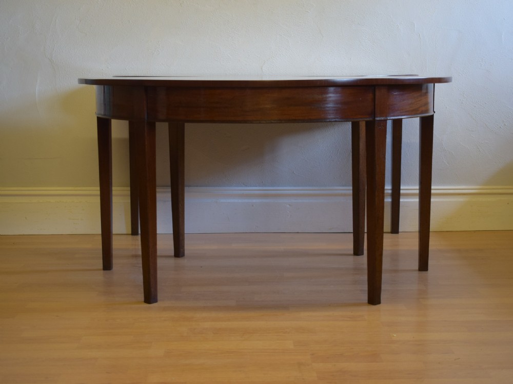 Antique Pair of Georgian Period Demi-Lune Tables (Circa 1800) View IV
