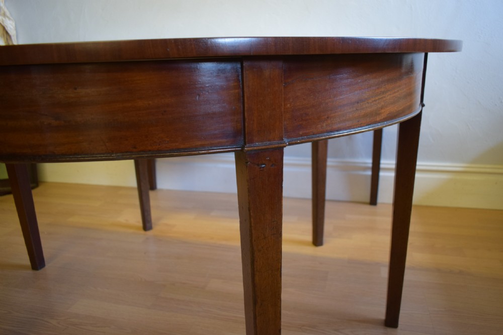 Antique Pair of Georgian Period Demi-Lune Tables (Circa 1800) View VI