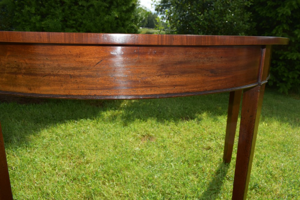 Antique Pair of Georgian Period Demi-Lune Tables (Circa 1800) View XII