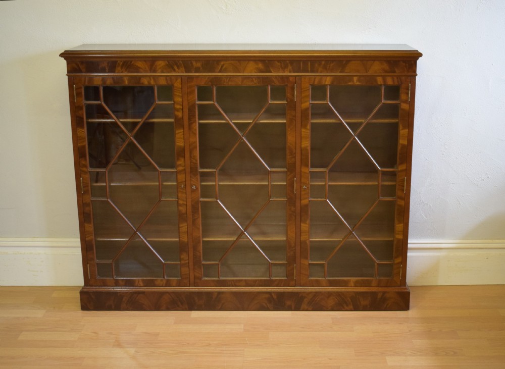 Antique 3 Door Bookcase