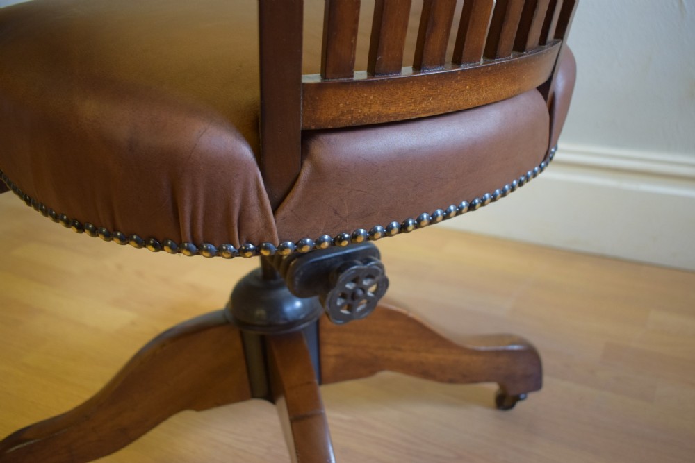 Antique Victorian Office Chair View VIII