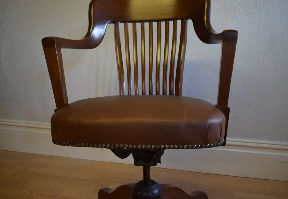 Antique Victorian Office Chair View XI