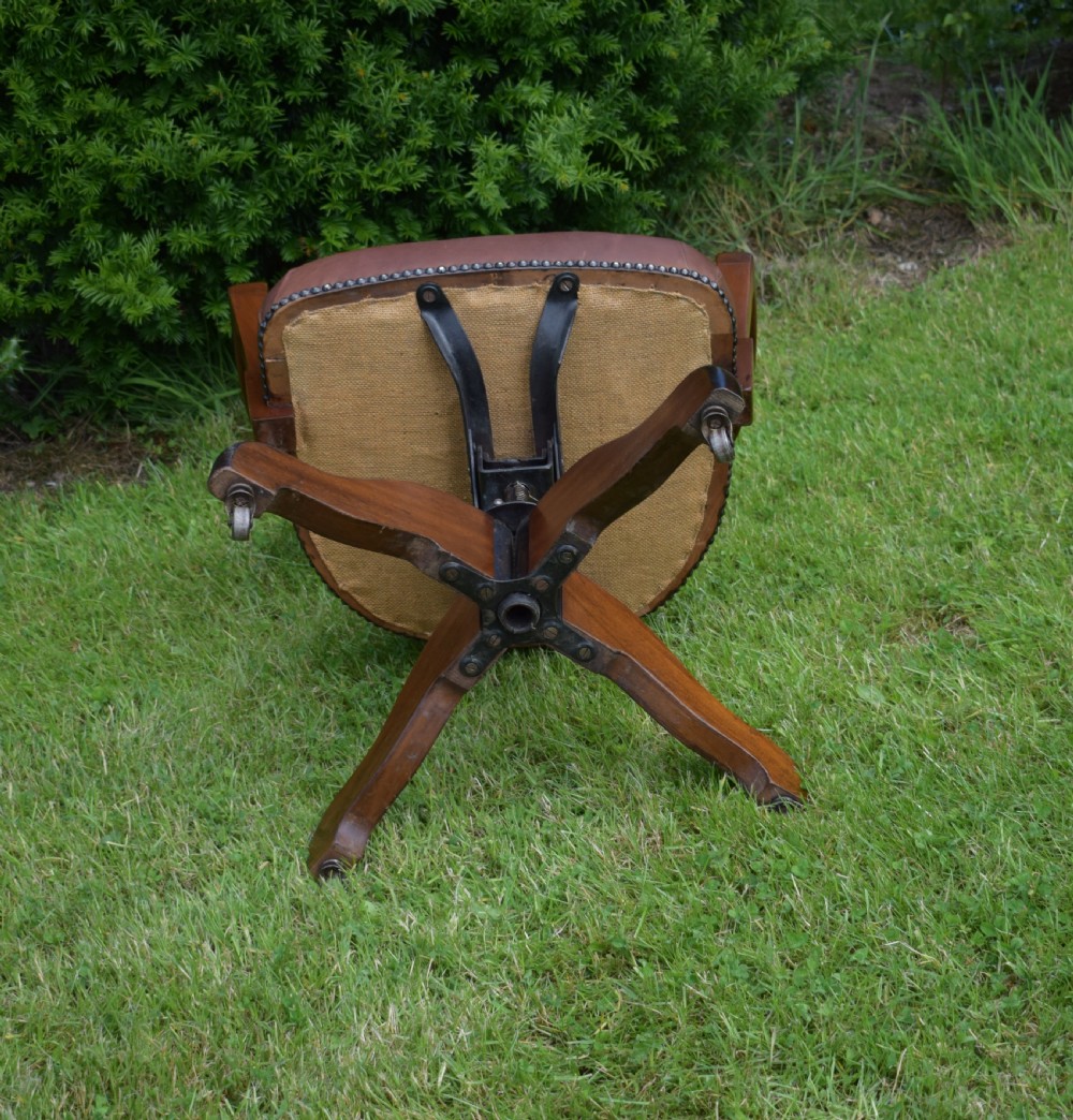 Antique Victorian Office Chair View XVIII