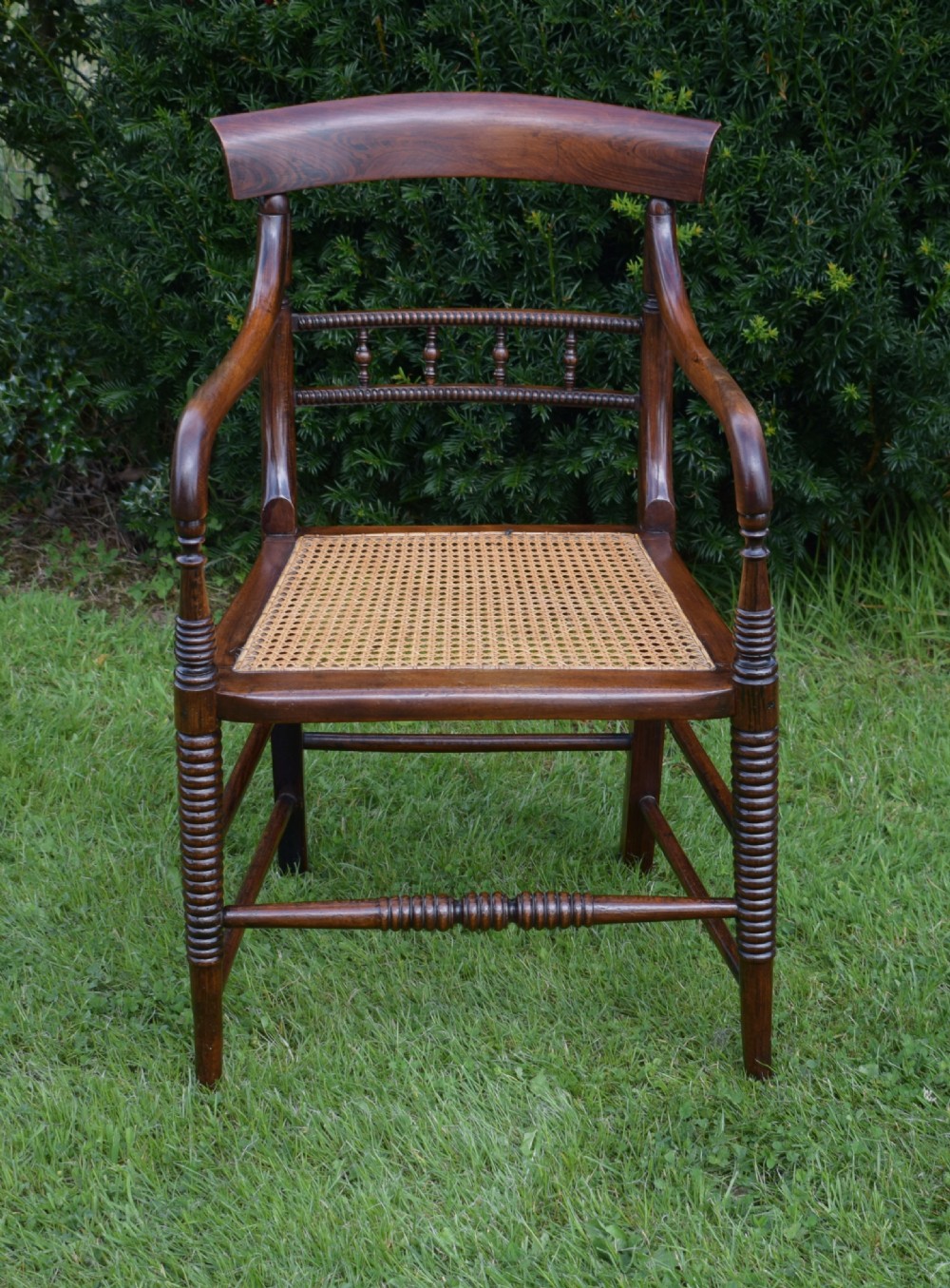 Antique English Regency Period Campaign Arm Chair (Circa 1810)