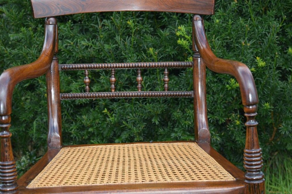 Antique English Regency Period Campaign Arm Chair (Circa 1810) View VI