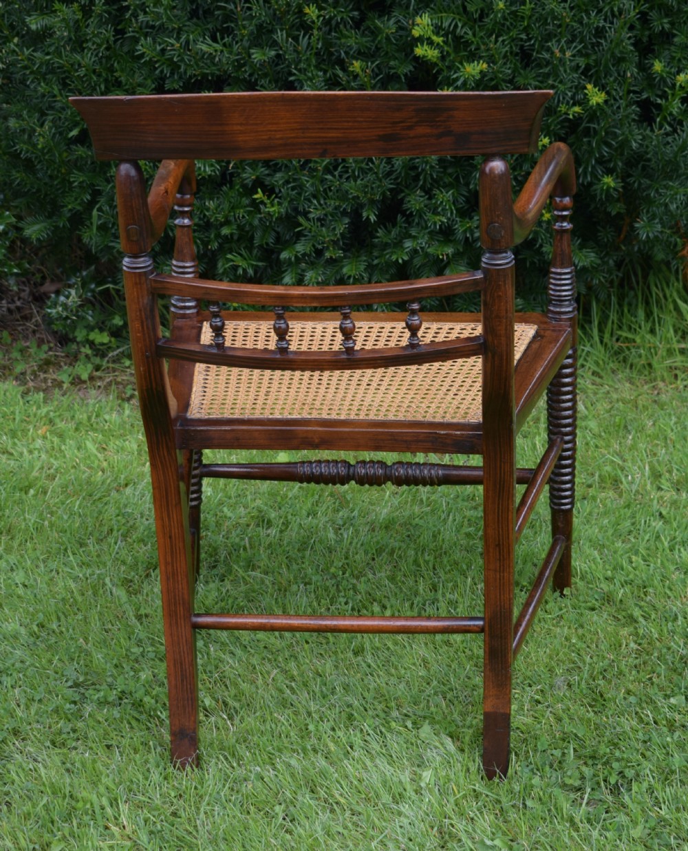 Antique English Regency Period Campaign Arm Chair (Circa 1810) View X
