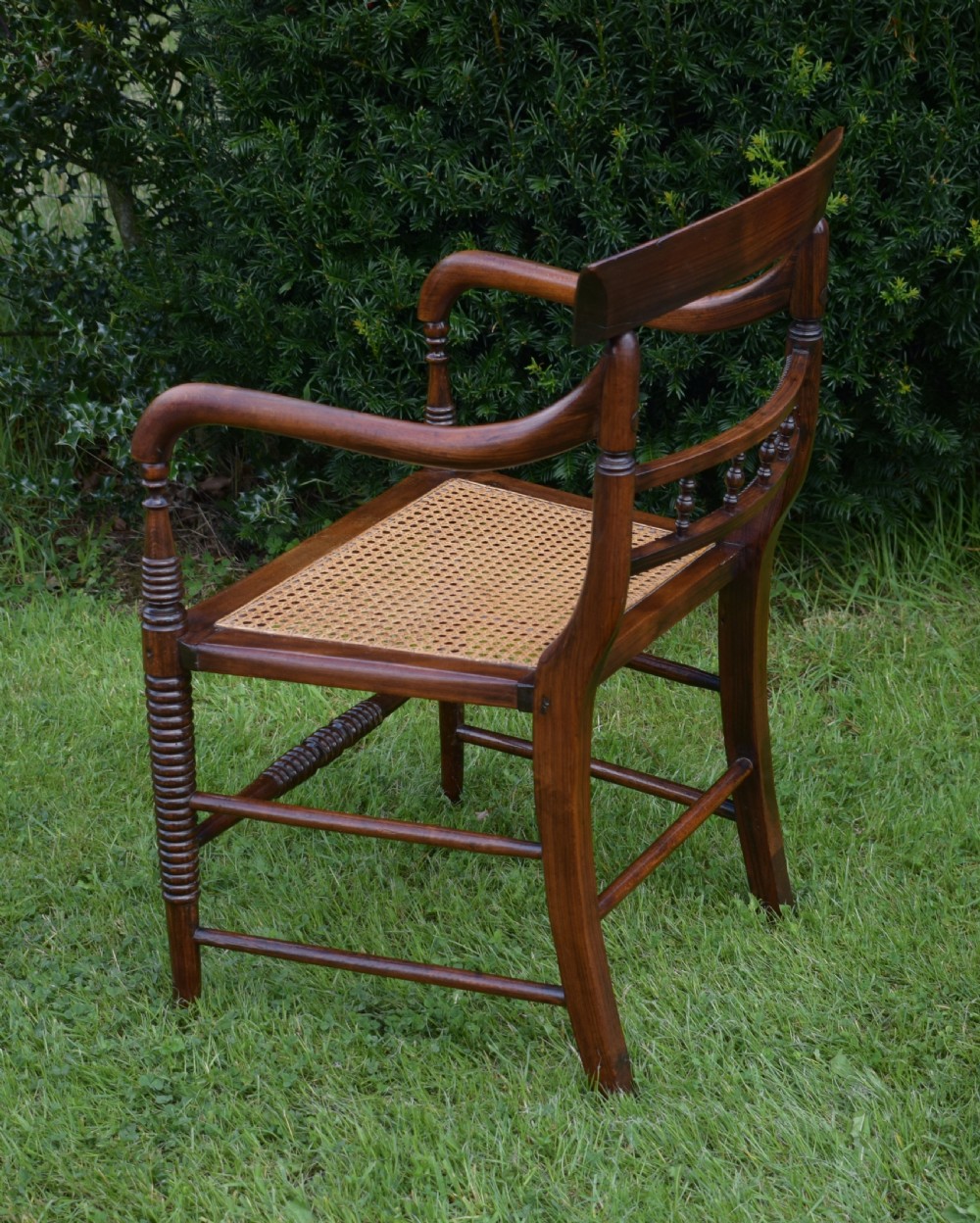 Antique English Regency Period Campaign Arm Chair (Circa 1810) View XI