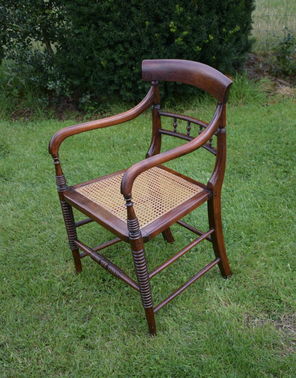 Antique English Regency Period Campaign Arm Chair (Circa 1810) View XIII