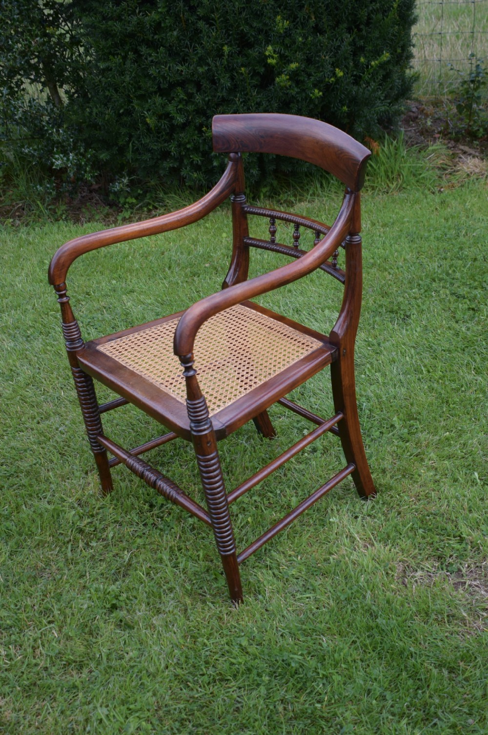 Antique English Regency Period Campaign Arm Chair (Circa 1810) View XIV