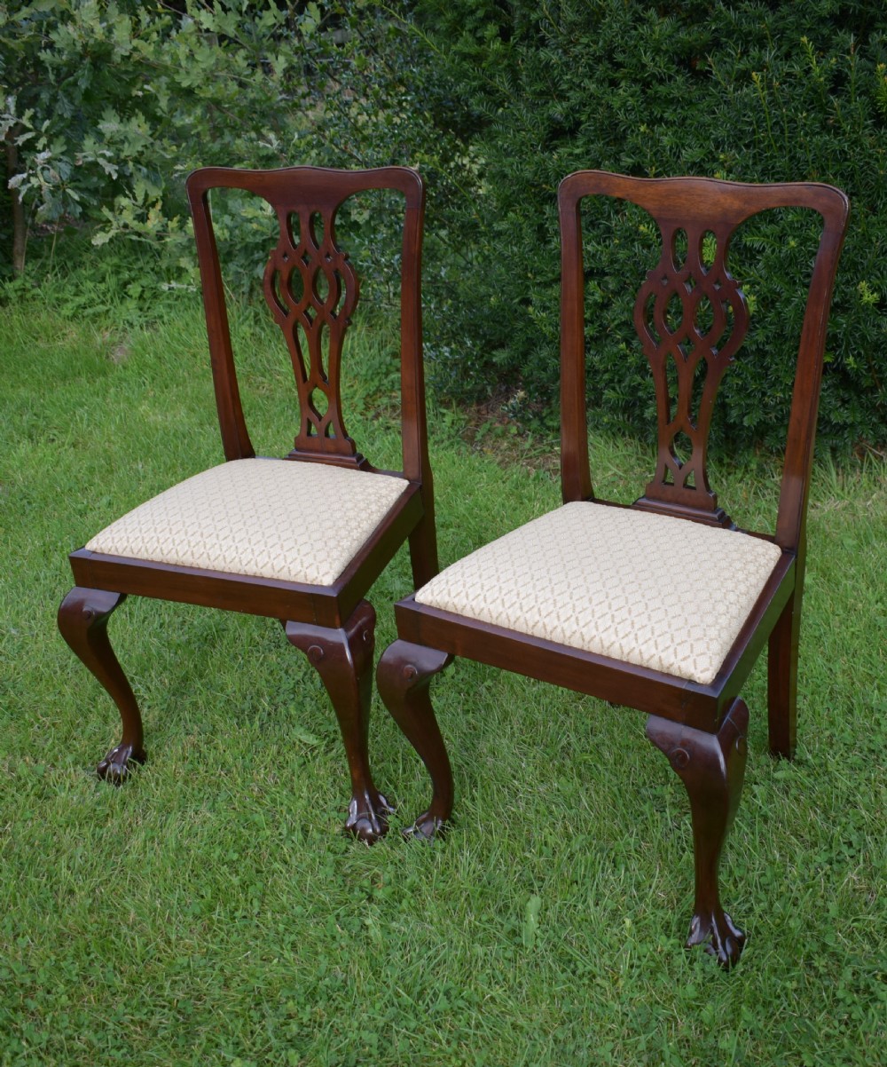 Antique Pair of Chippendale Side Chairs View IV